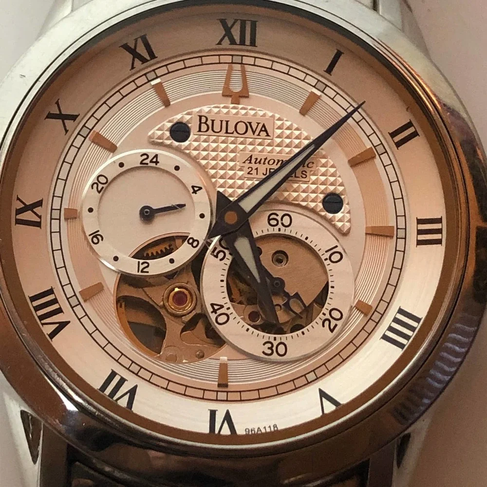 Bulova BVA Automatic Self Winding 21 Jewel  Men Watch Clear Exhibition Caseback_13